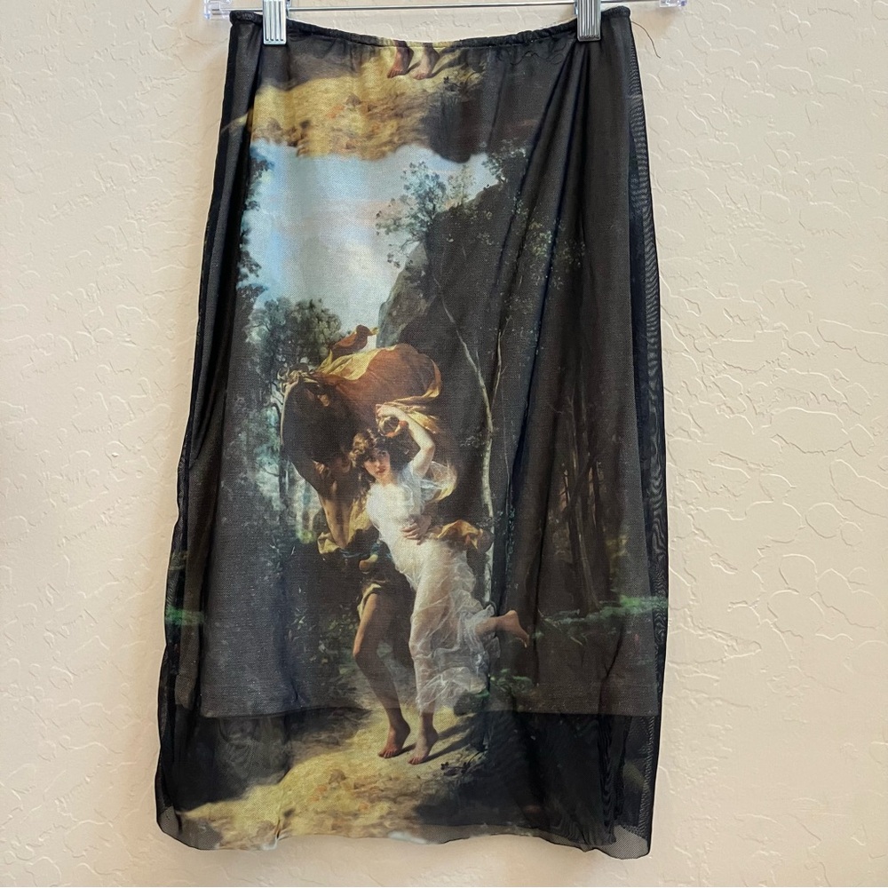 Women’s Mesh Painting Skirt